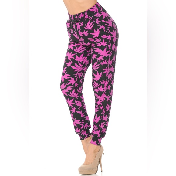 NWT! Rasta 420 Leaf Buttery Soft Joggers - Picture 3 of 7